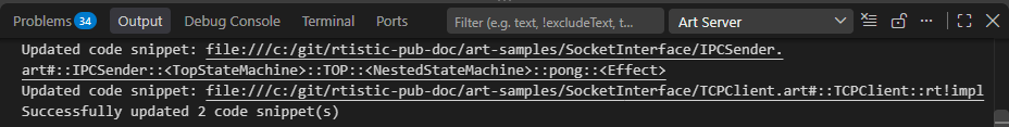 Navigation to synchronized code snippets